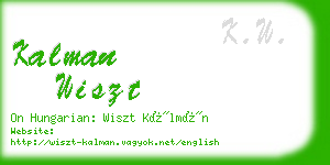 kalman wiszt business card